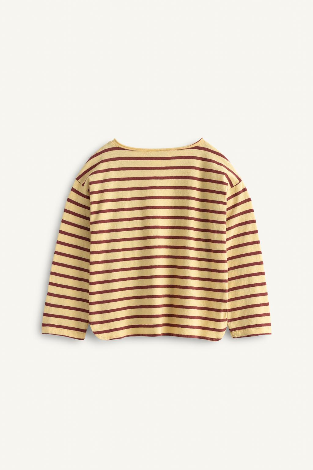 Футболка в полоску limited edition с вышитым цветком