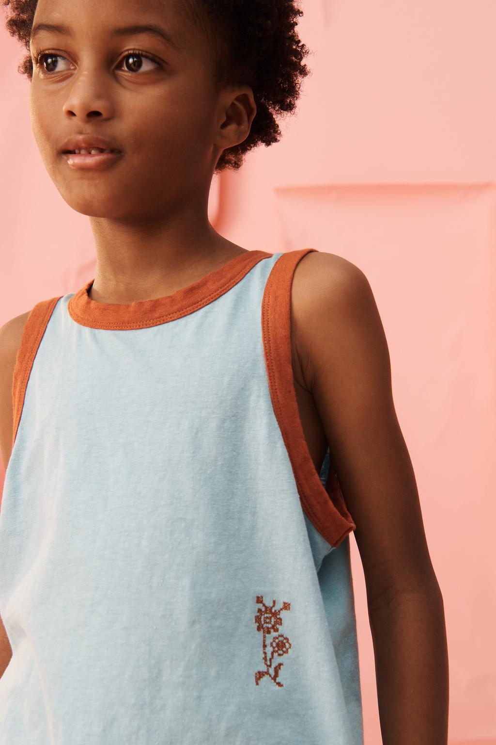 Рубашка без рукавов с цветочной вышивкой limited edition