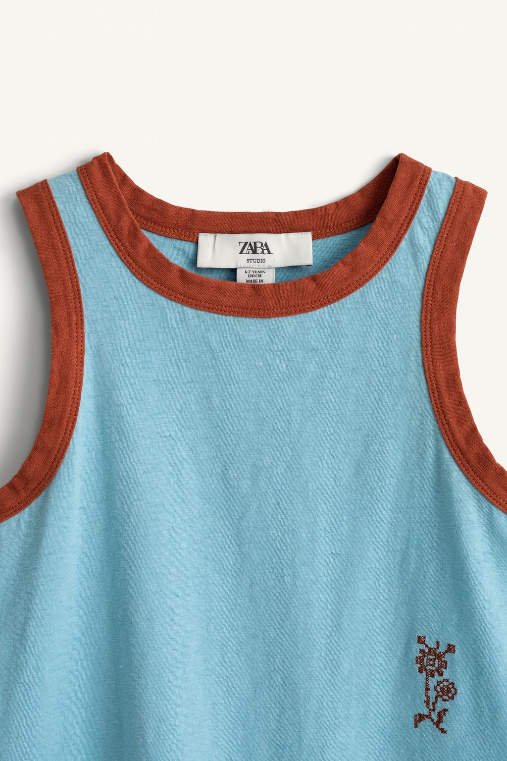 Рубашка без рукавов с цветочной вышивкой limited edition