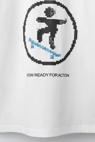 Футболка с принтом Skate Pixel- Заказать в России