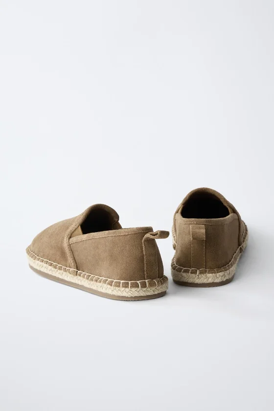 КОЖАНЫЕ ТУФЛИ С ДЖУТОВОЙ ОТДЕЛКОЙ