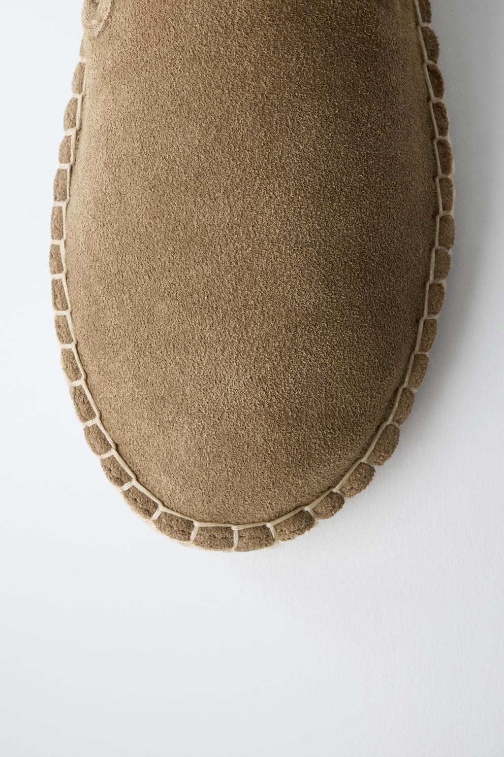 КОЖАНЫЕ ТУФЛИ С ДЖУТОВОЙ ОТДЕЛКОЙ