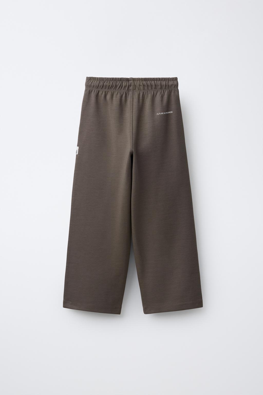 ПРЯМЫЕ БРЮКИ ИЗ ТРИКОТАЖА ИЗ МЯГКОЙ ТКАНИ