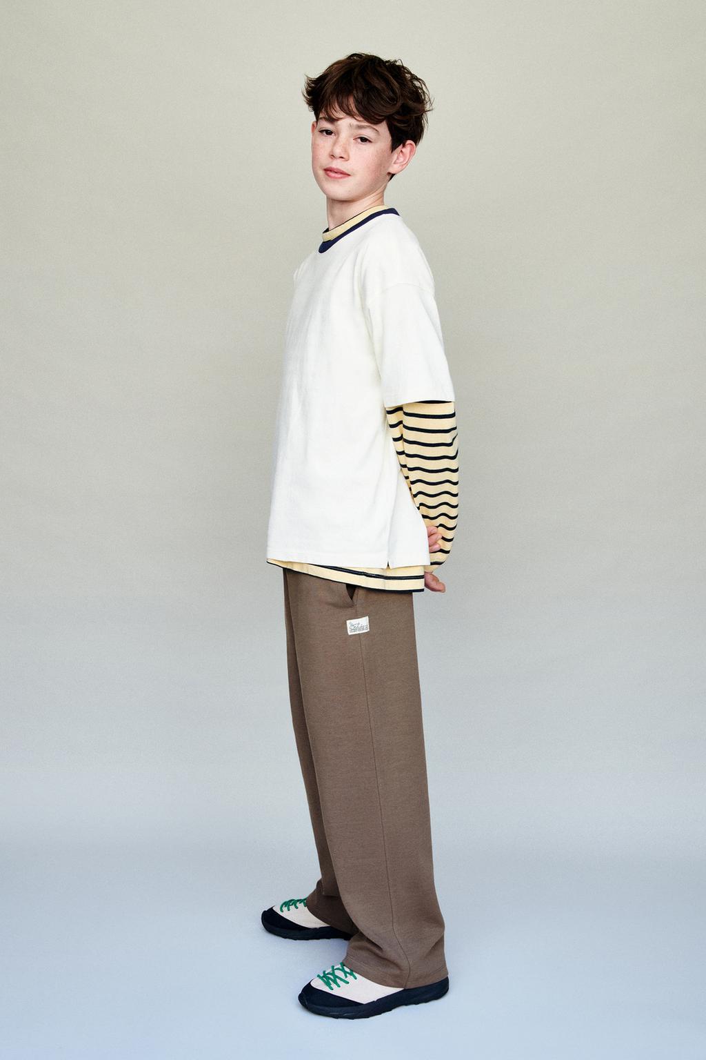 ПРЯМЫЕ БРЮКИ ИЗ ТРИКОТАЖА ИЗ МЯГКОЙ ТКАНИ