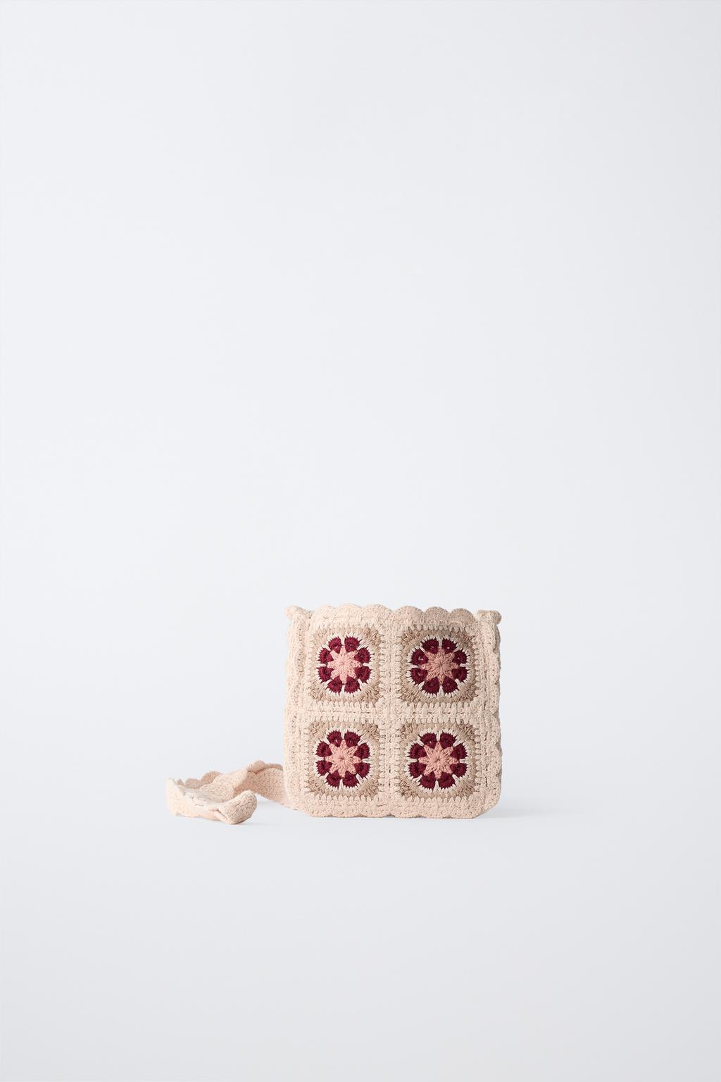 СУМОЧКА ИЗ КРУЖЕВА КРОШЕ С ЦВЕТОЧНЫМ УЗОРОМ