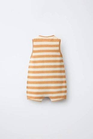 Вязаный песочник в полоску с вышитой лодкой- Заказать в России