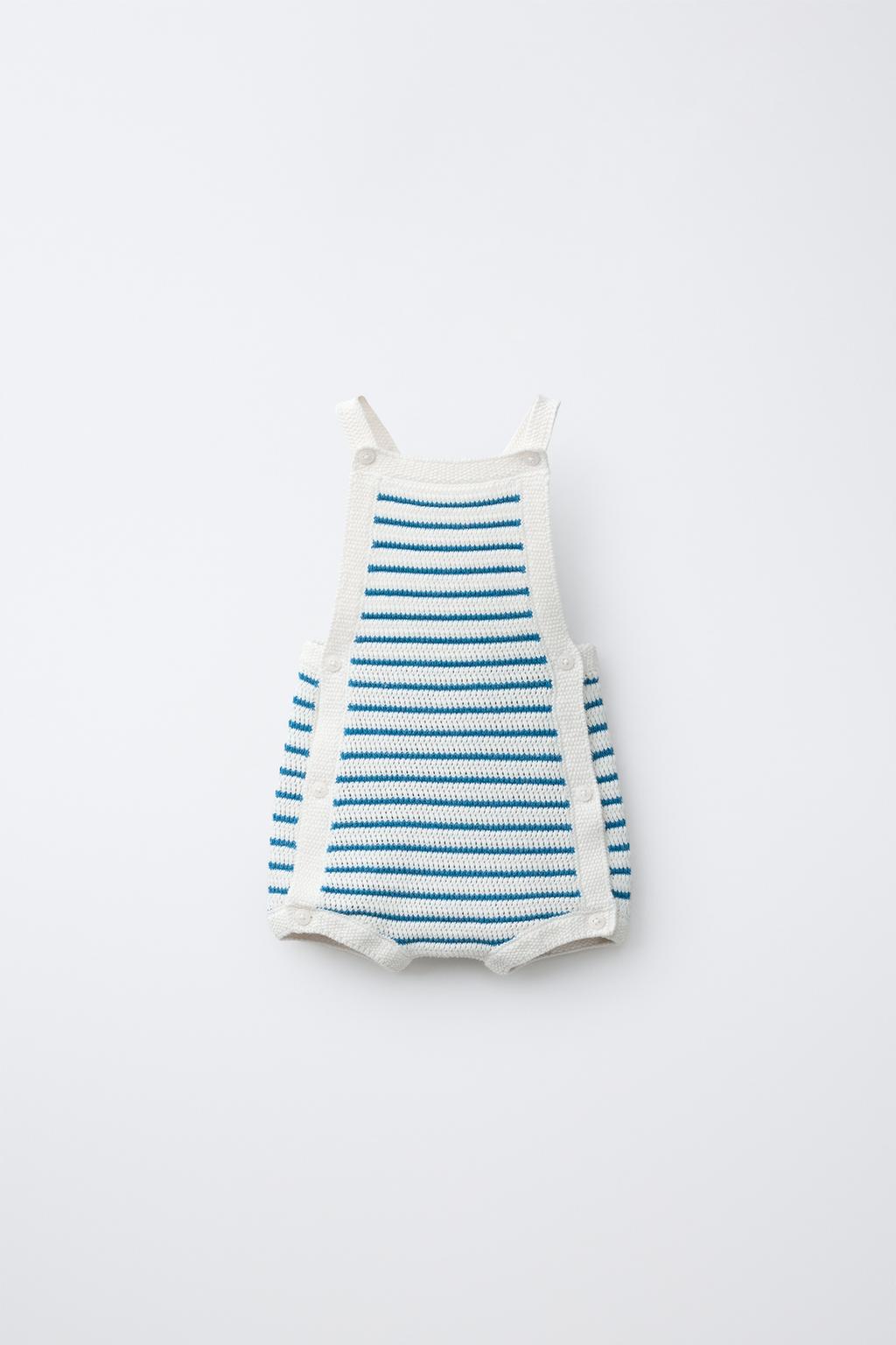 КОРОТКИЙ ТРИКОТАЖНЫЙ КОМБИНЕЗОН В ПОЛОСКУ