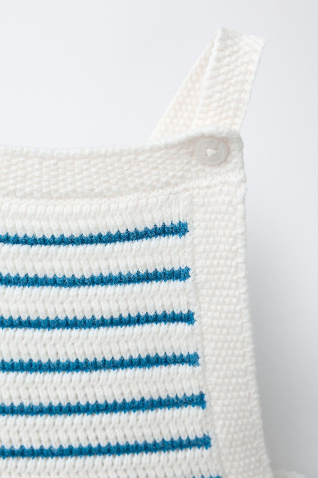 КОРОТКИЙ ТРИКОТАЖНЫЙ КОМБИНЕЗОН В ПОЛОСКУ