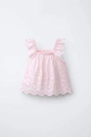 Топ с вышивкой ришелье- Заказать в России