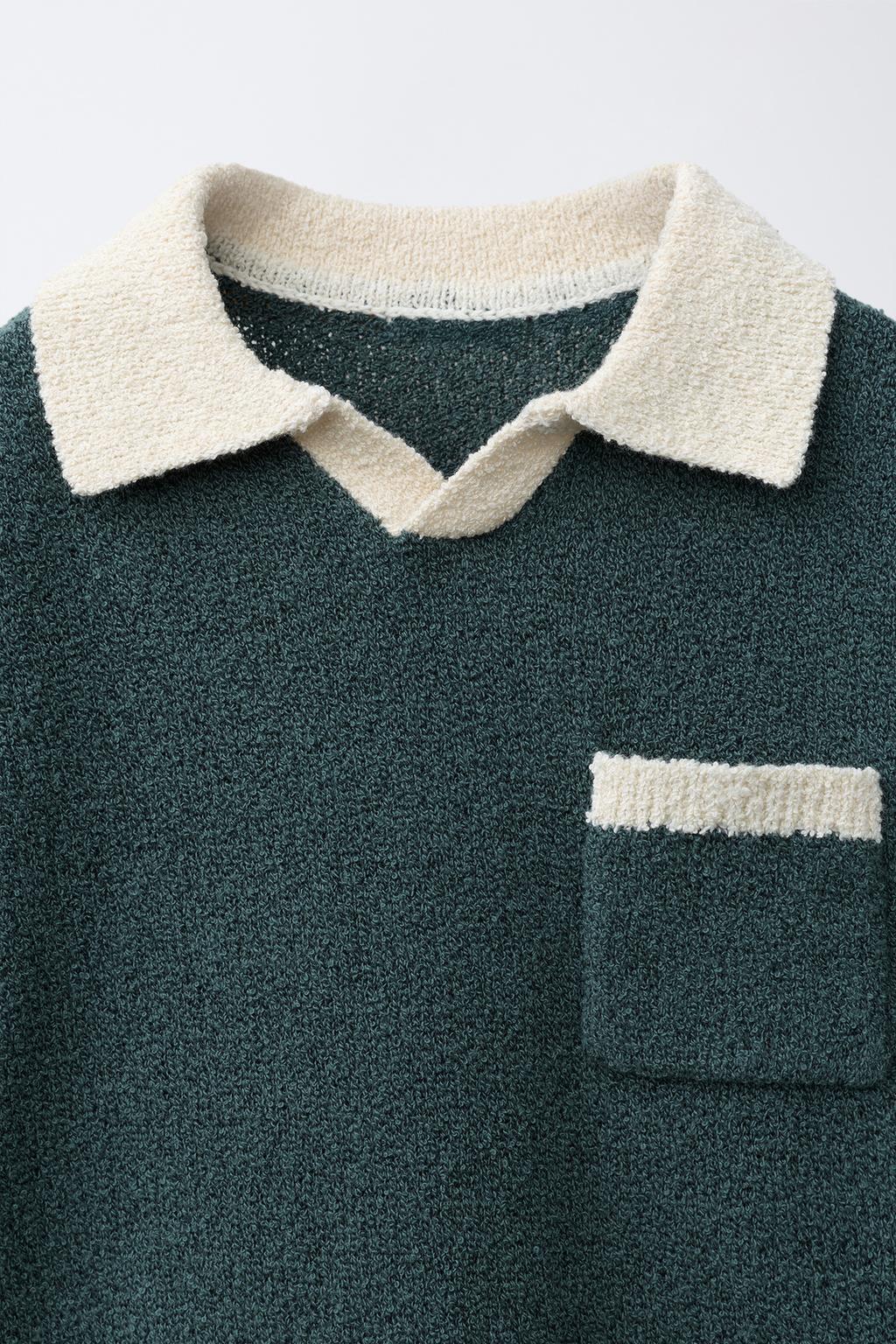 ПОЛО С КОНТРАСТНЫМ ВОРОТНИКОМ