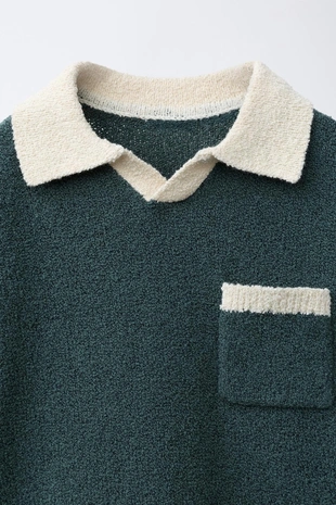 Поло с контрастным воротником- Заказать в России