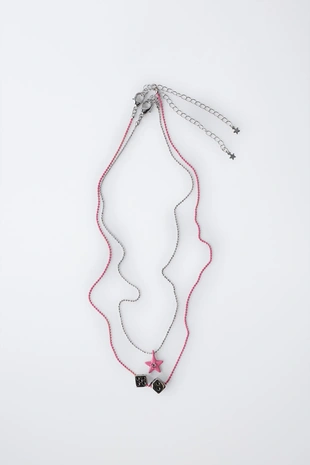 Набор из двух ожерелий с кубиками и звездами- Заказать в России
