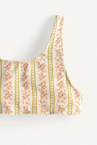 Лимитированное издание купальник с цветочным волнообразным принтом- Заказать в России