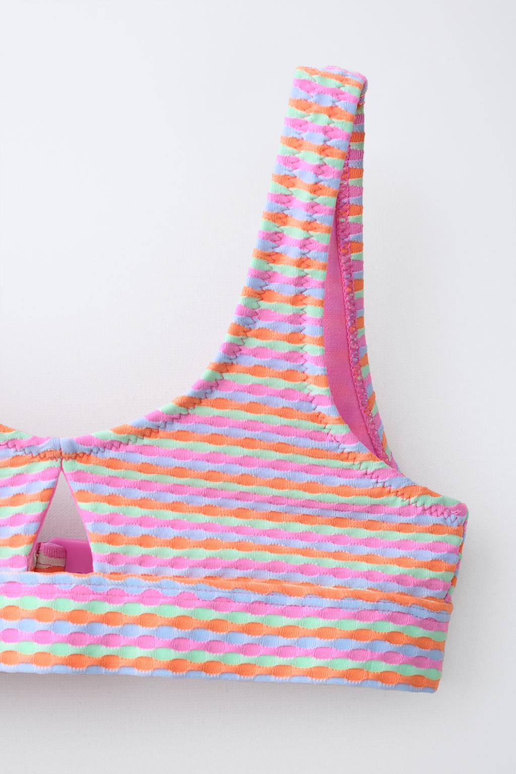 6-14 ЛЕТ/ БИКИНИ В ПОЛОСКУ СО СТРУКТУРНЫМ УЗОРОМ