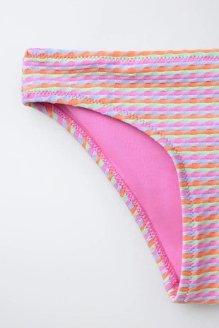 6-14 лет/ бикини в полоску со структурным узором- Заказать в России