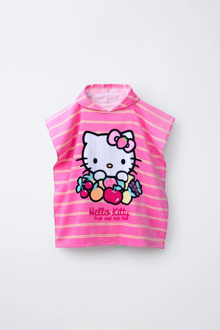 Пончо-полотенце hello kitty © sanrio с капюшоном