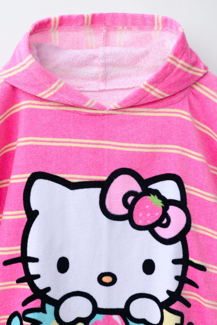 Пончо-полотенце hello kitty © sanrio с капюшоном