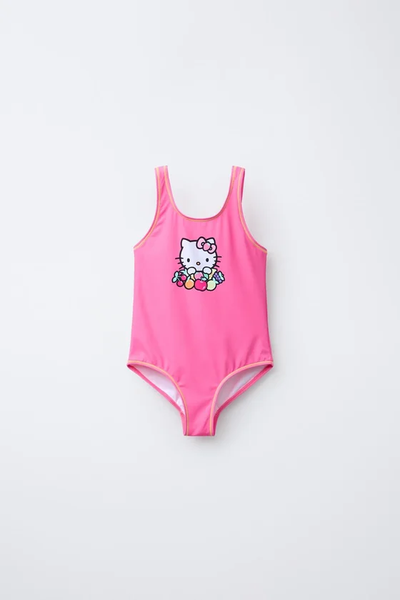 6-14 ЛЕТ/КУПАЛЬНИК С ФРУКТАМИ HELLO KITTY © SANRIO