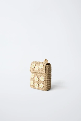 Рюкзак из рафии с цветами- Заказать в России