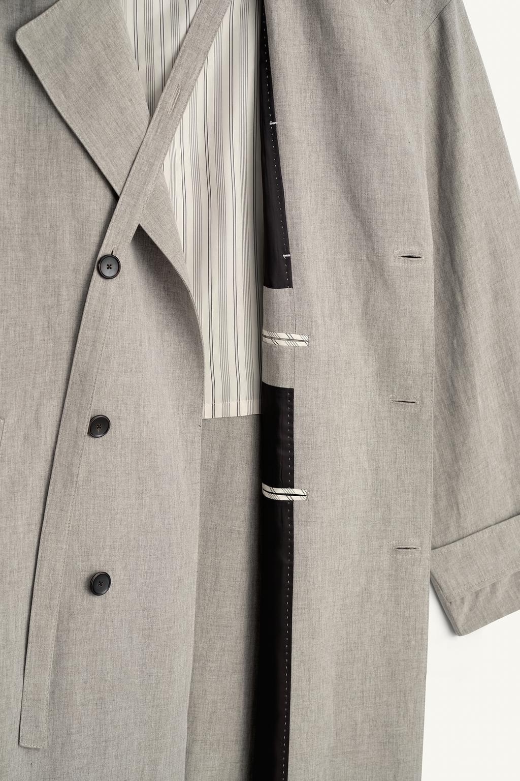 Парка свободного кроя из вискозы и льна