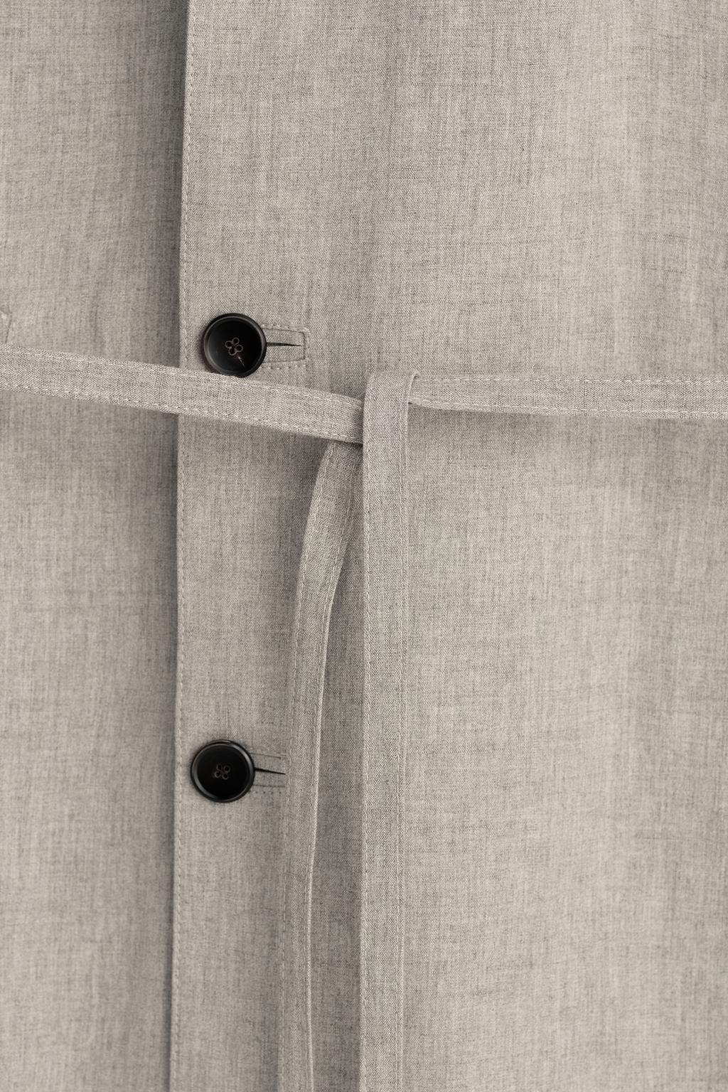 Парка свободного кроя из вискозы и льна