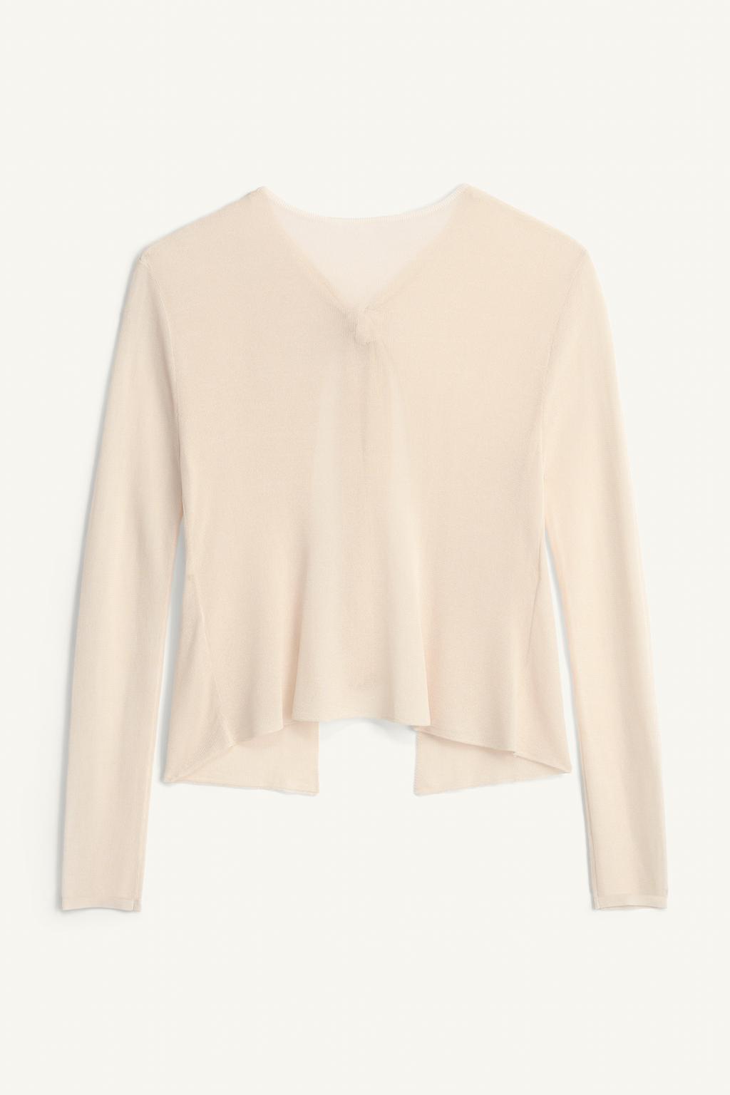 Кардиган из тонкого вязаного полотна с завязками limited edition