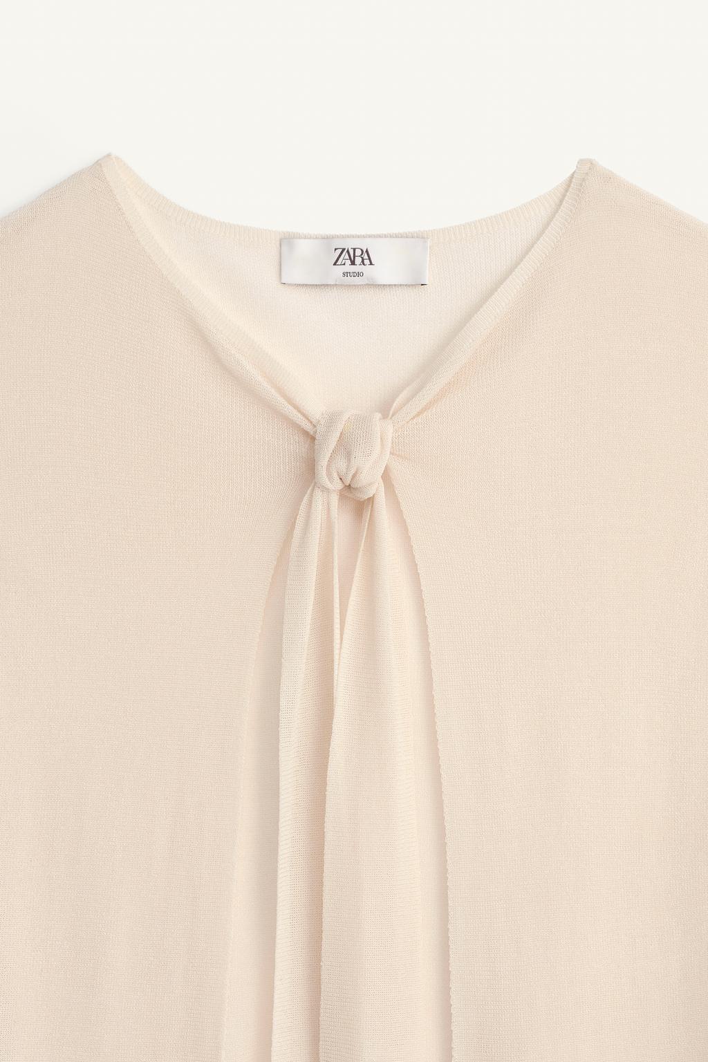 Кардиган из тонкого вязаного полотна с завязками limited edition