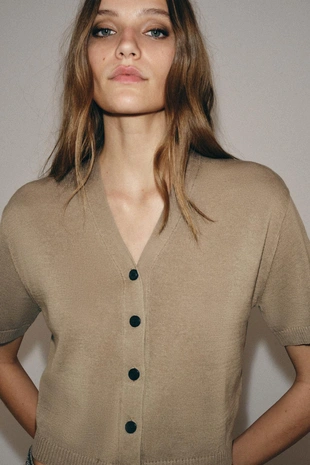 Кардиган с короткими рукавами- Заказать в России