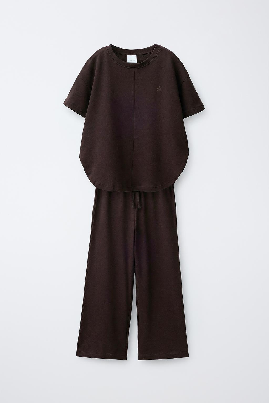 КОМПЛЕКТ ИЗ ФУТБОЛКИ И БРЮК WIDE LEG