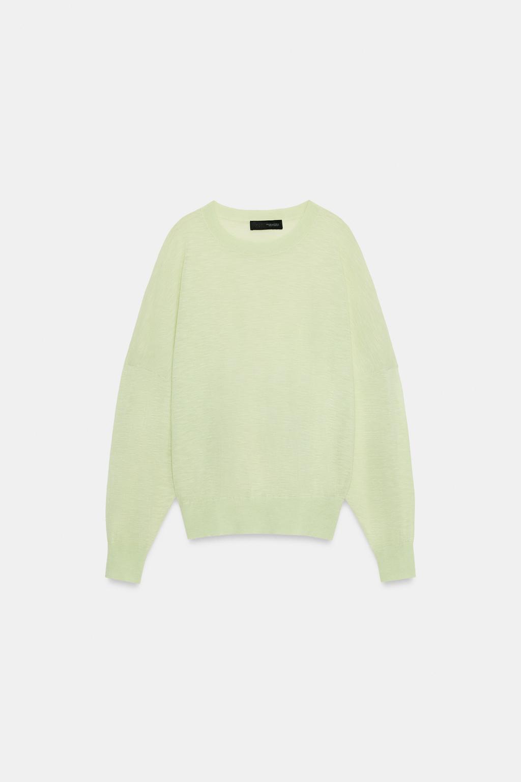 СВИТЕР ИЗ ТОНКОЙ СМЕСОВОЙ ШЕРСТИ