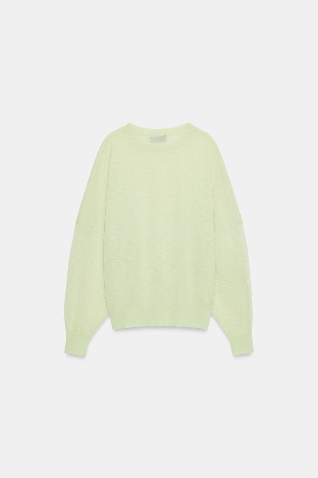 СВИТЕР ИЗ ТОНКОЙ СМЕСОВОЙ ШЕРСТИ