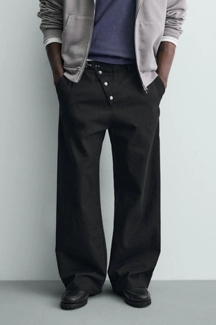 Брюки Wide Fit на навесной петле- Заказать в России