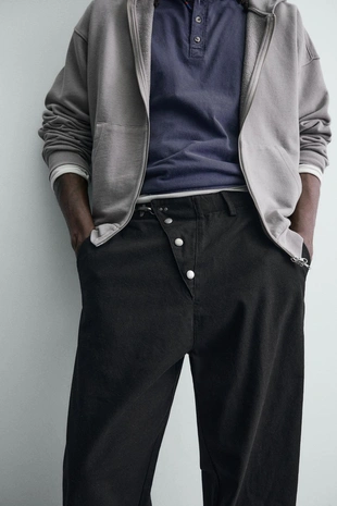 Брюки Wide Fit на навесной петле- Заказать в России