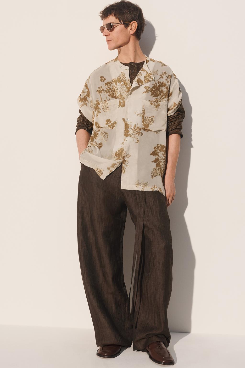 Широкие брюки с поясом