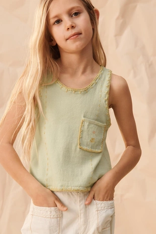 Топ с узором и контрастной вышивкой из лимитированной коллекции- Заказать в России