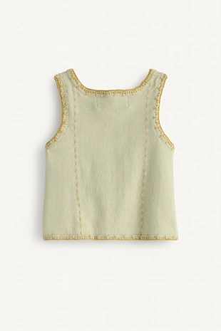 Топ с узором и контрастной вышивкой из лимитированной коллекции- Заказать в России