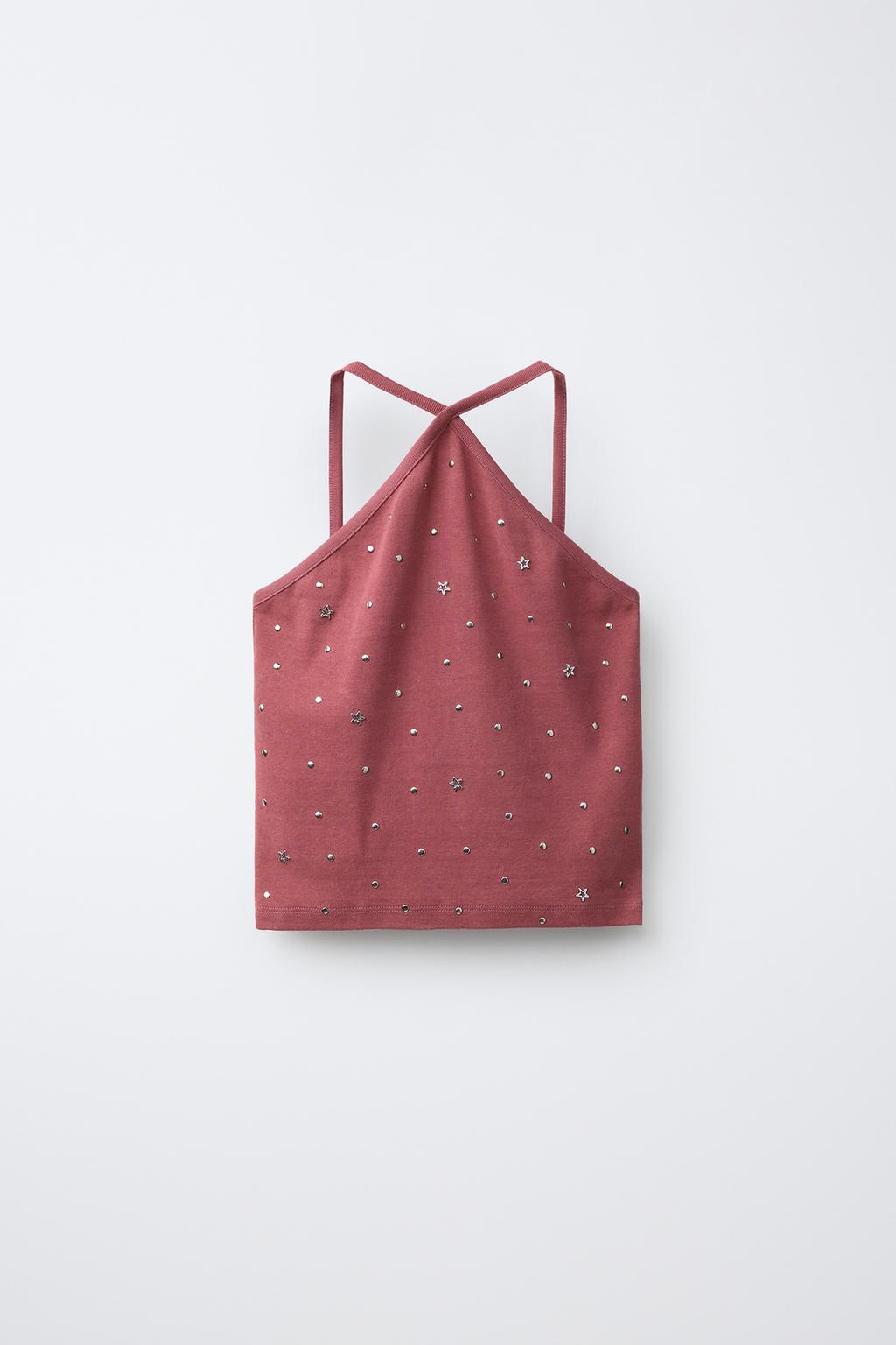 ТОП С ГОРЛОВИНОЙ ХАЛТЕР И ЗАКЛЕПКАМИ