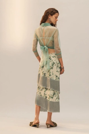 Полупрозрачная вязаная поло-рубашка limited edition- Заказать в России