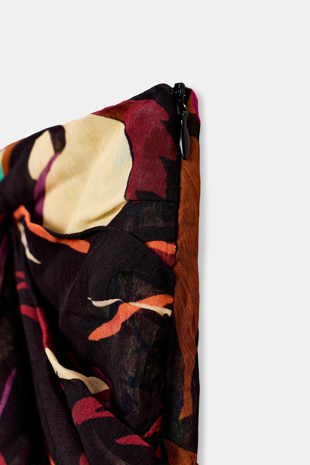 ЮБКА-ПАРЕО С ДРАПИРОВКОЙ И ПРИНТОМ