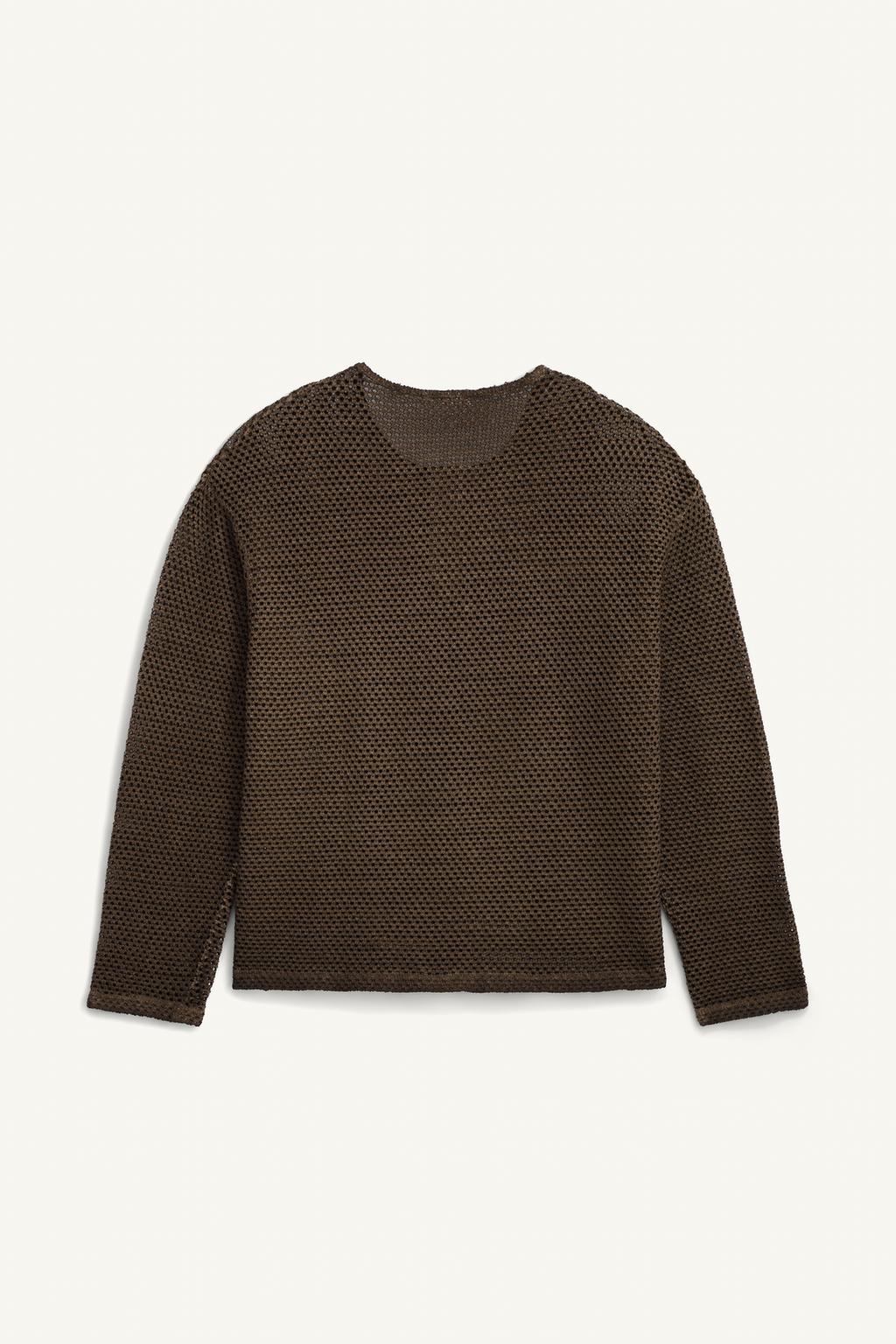 Вязаная футболка с крючком henley