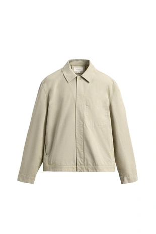 Куртка-рубашка из поплина классического кроя