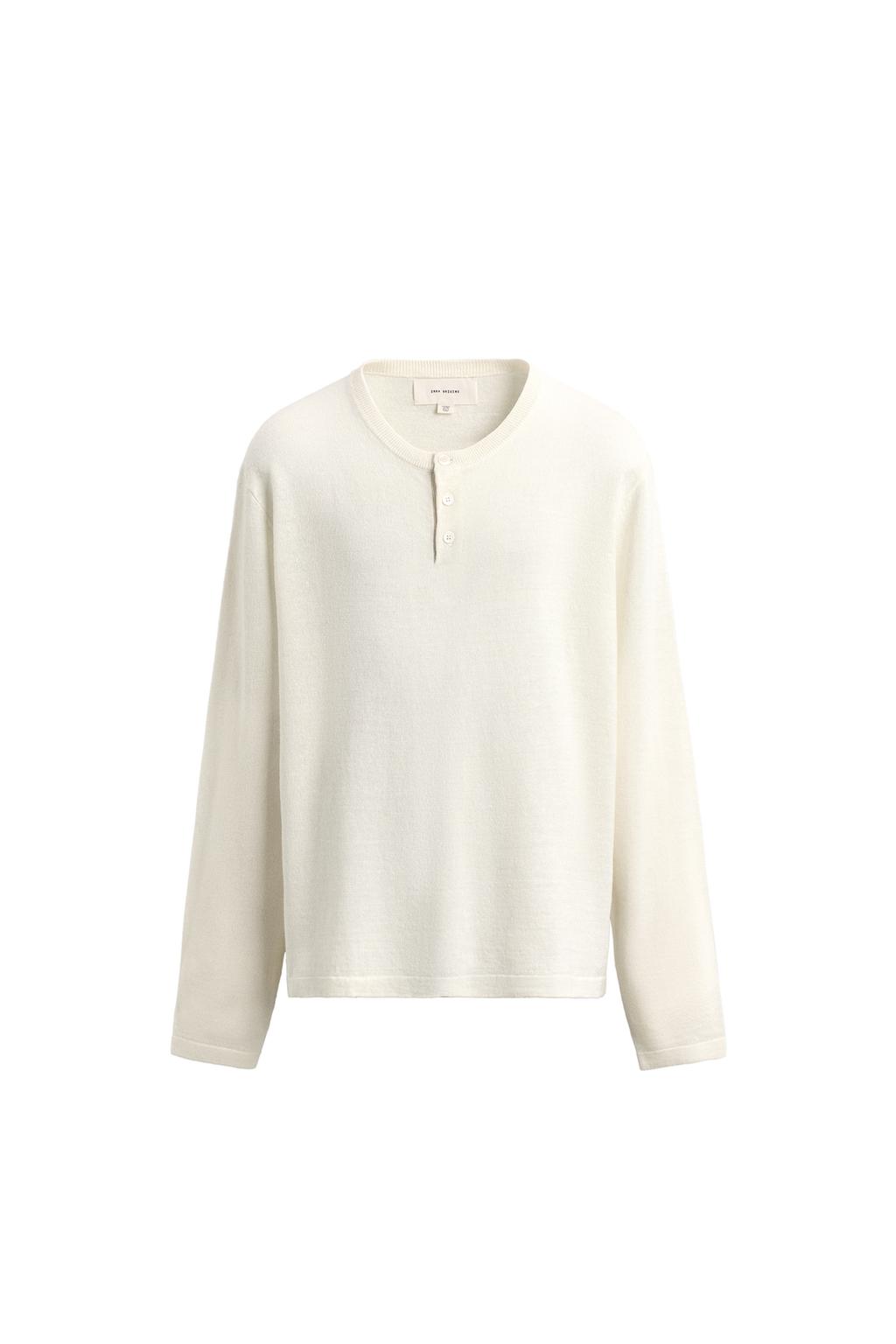 ЛЬНЯНО-ШЕРСТЯНОЙ ДЖЕМПЕР С КРУГЛЫМ ВЫРЕЗОМ