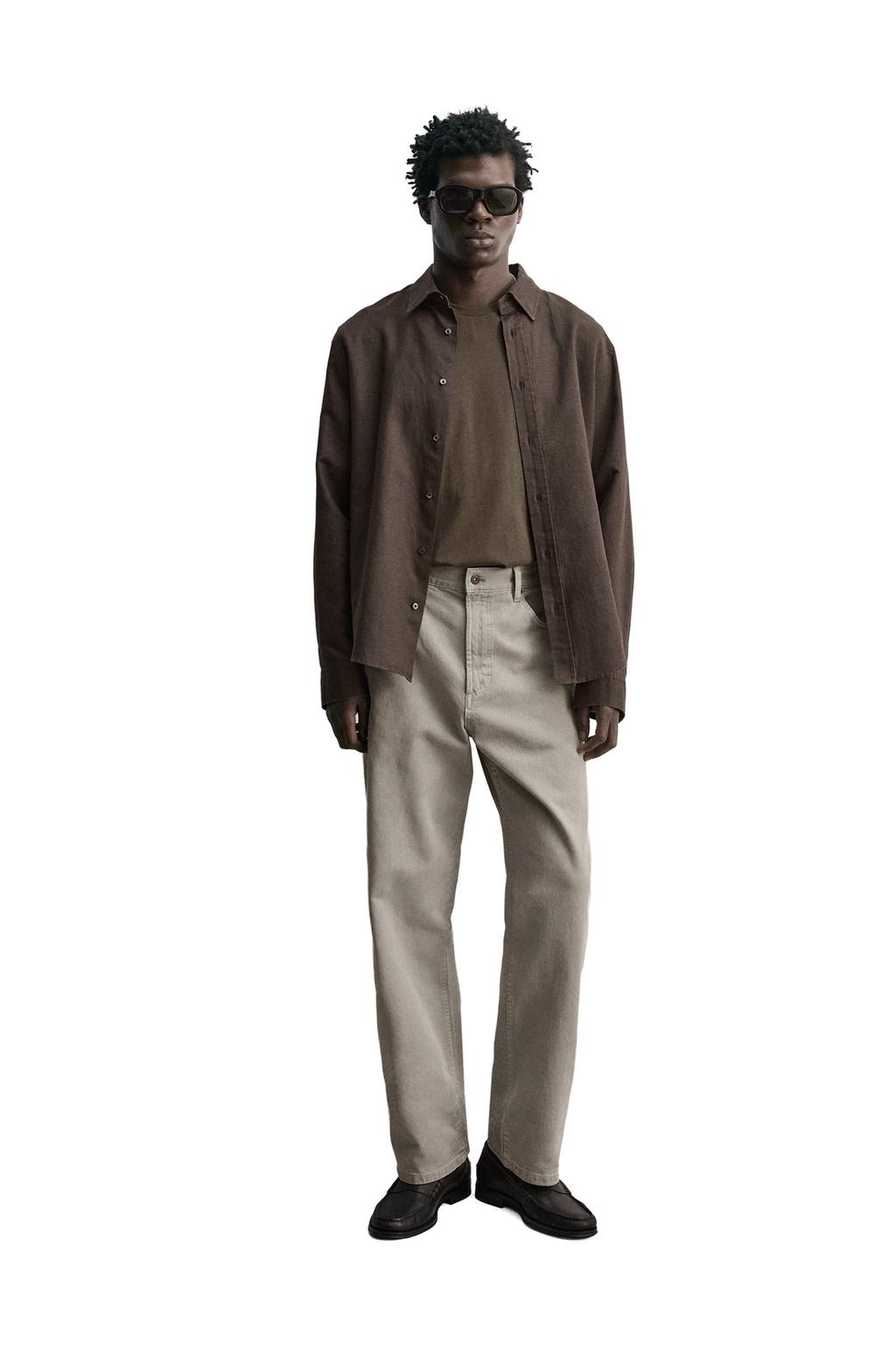 РУБАШКА REGULAR FIT ИЗ КОНОПЛИ И ХЛОПКА