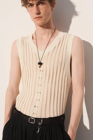 Майка с ажурным узором- Заказать в России