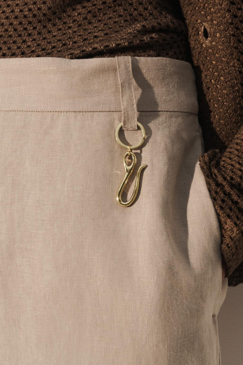 Металлический кольцевой брелок с крючком