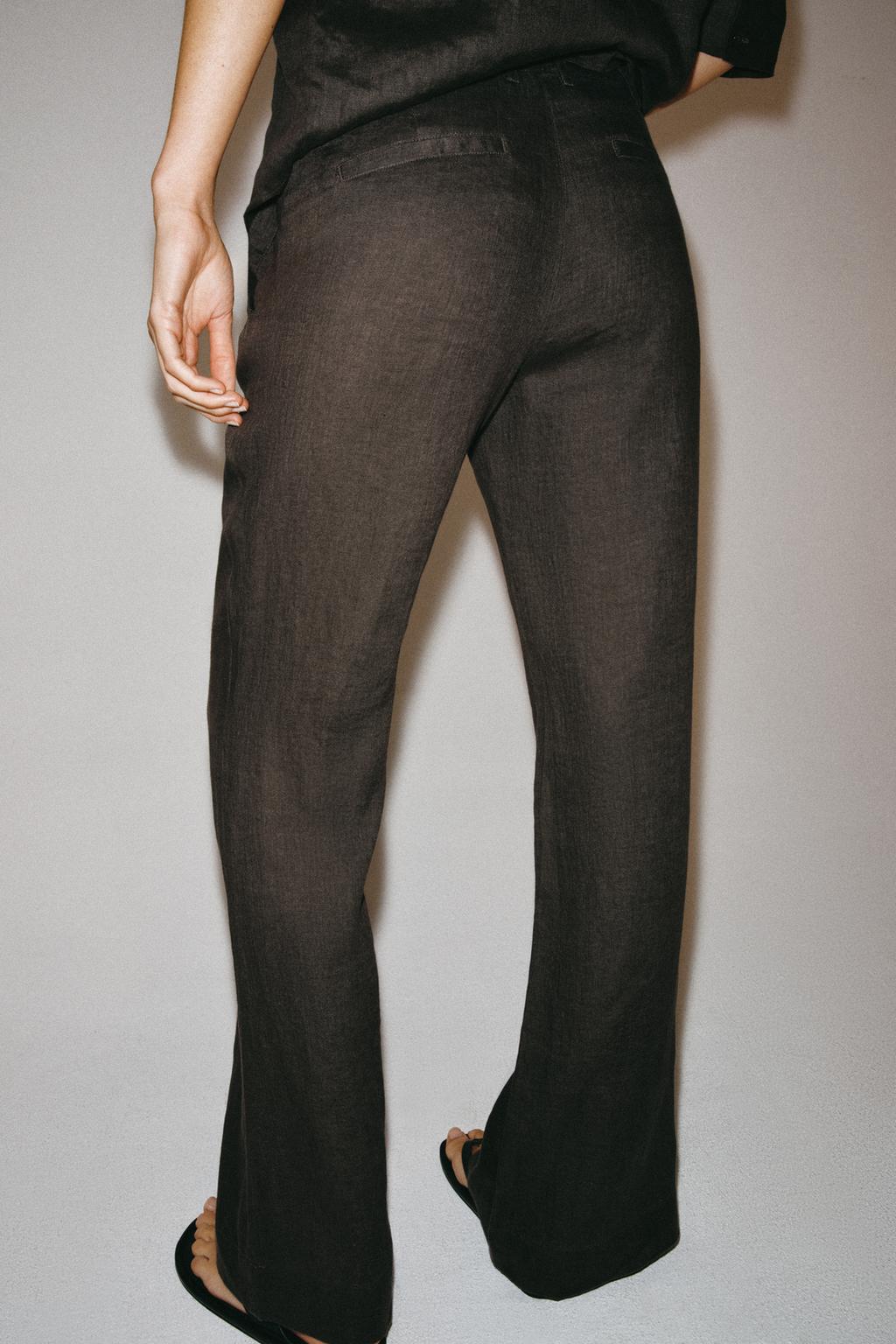 РАСКЛЕШЕННЫЕ БРЮКИ ИЗ ЛЬНА — ZW COLLECTION