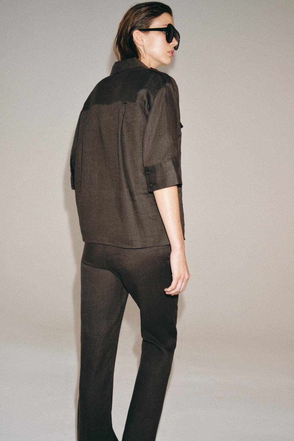 РАСКЛЕШЕННЫЕ БРЮКИ ИЗ ЛЬНА — ZW COLLECTION