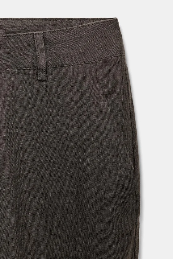РАСКЛЕШЕННЫЕ БРЮКИ ИЗ ЛЬНА — коллекция Zara «ZW»