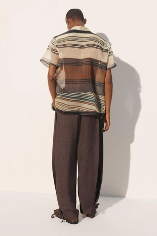 Рубашка из органзы 100% шелка с пайетками- Заказать в России