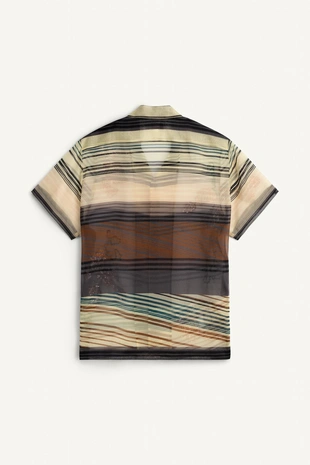 Рубашка из органзы 100% шелка с пайетками- Заказать в России